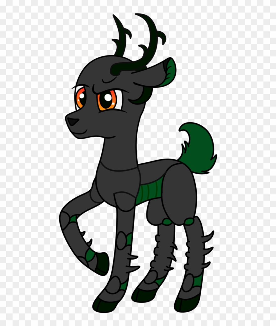 Lucid Mane, Changeling, Changeling Oc, Chitin, Deer, - Cartoon Clipart