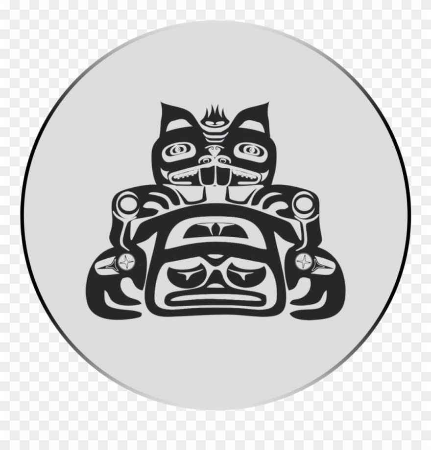 Beaver Native American Design Journal , Png Download - Native American Beaver Square Sticker 3" X 3" Clipart