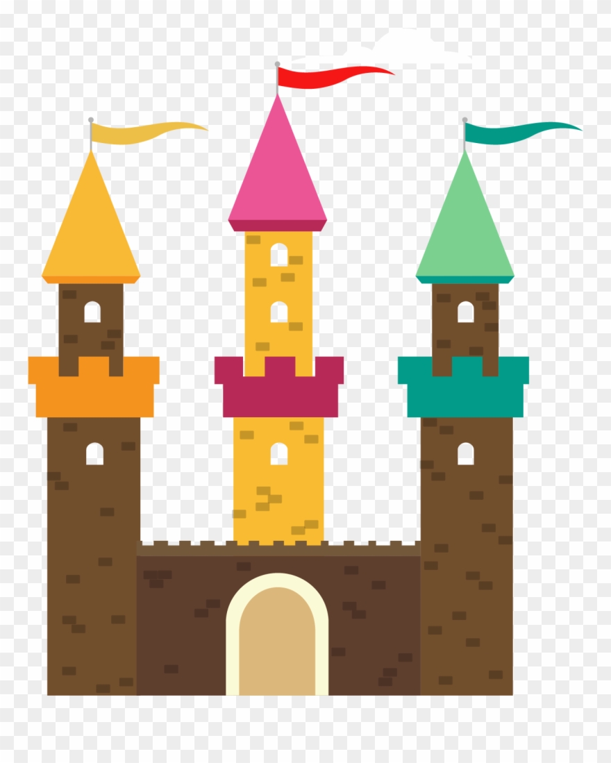 Vector Black And White Download Cartoon Castle Transprent - Dibujos Animados De Castillos Clipart