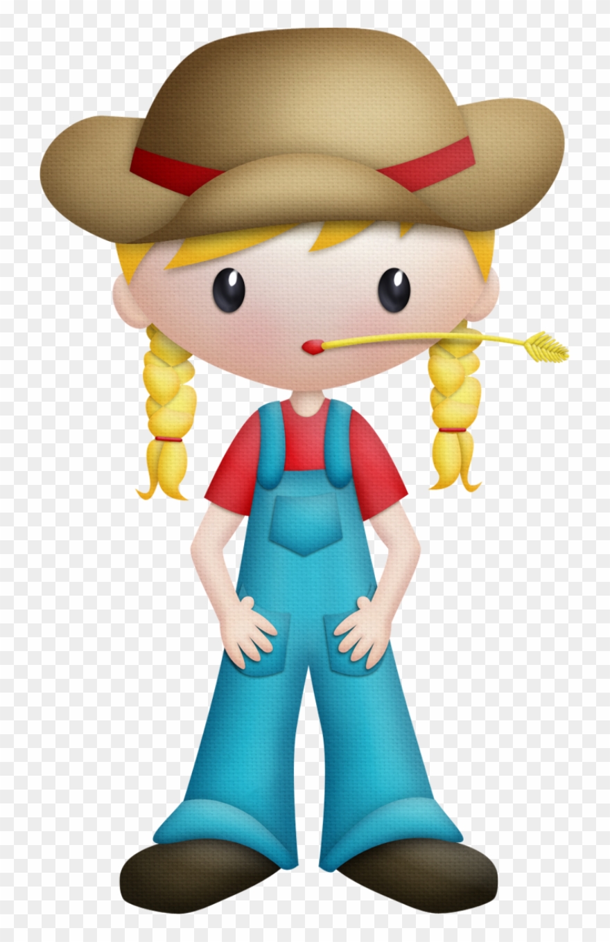 Farmers Clipart Farm Life - Granjero Niño Animado Tierno - Png Download