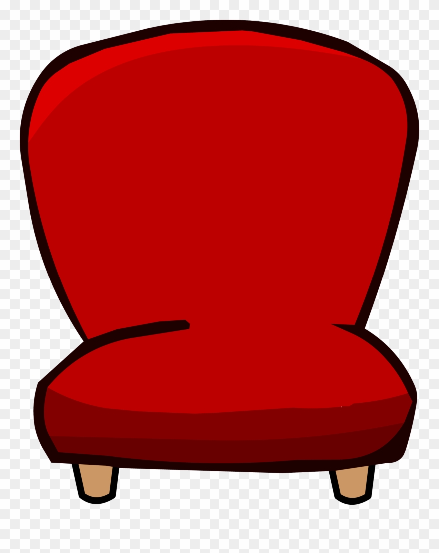 Clip Art Transparent Download Image Red Chair Png Penguin - Club Penguin Chair