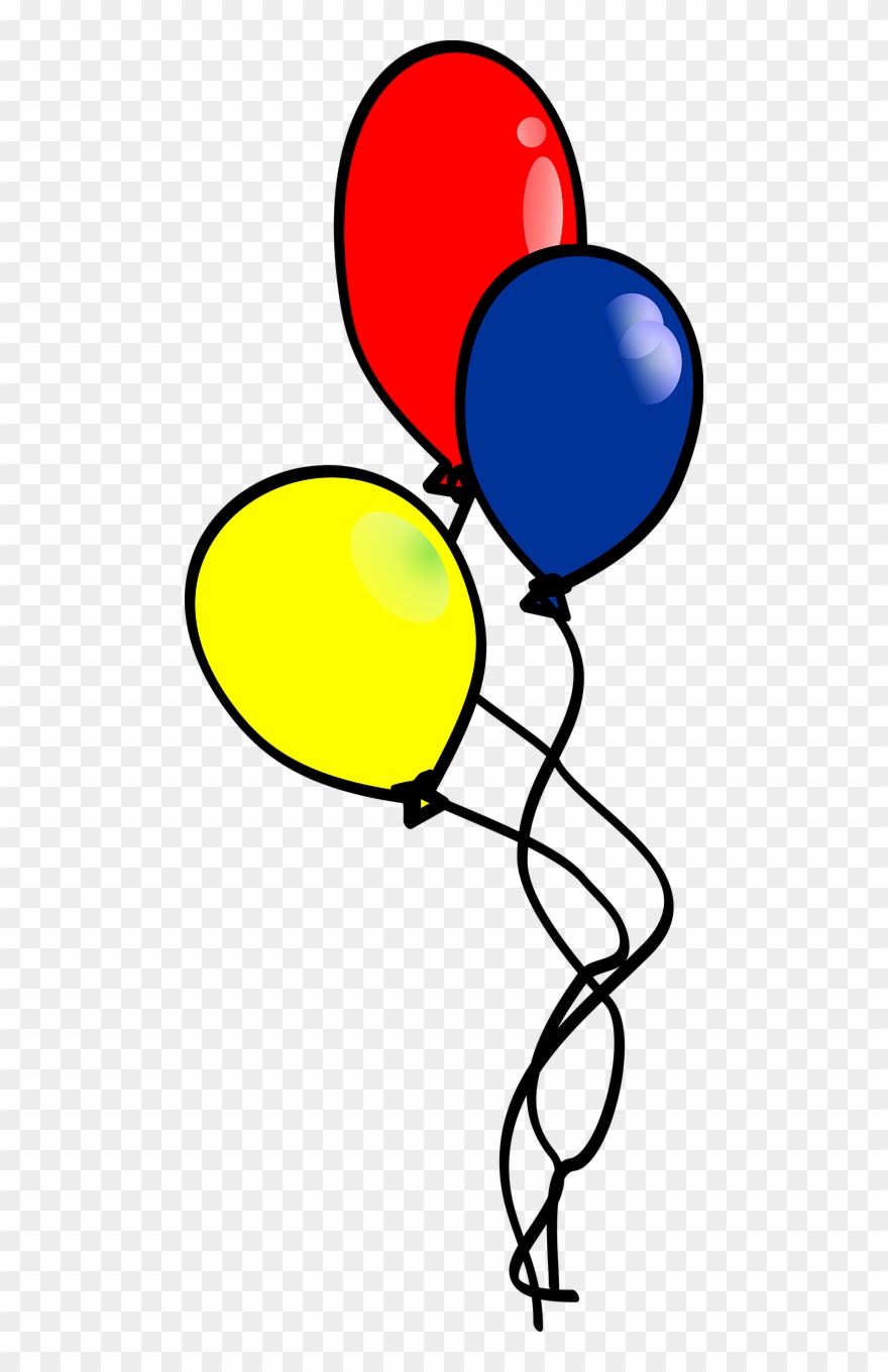 Balionai 3 Pagrindinės Spalvos,balionai Su Pabrėžtais - Balloon Clipart