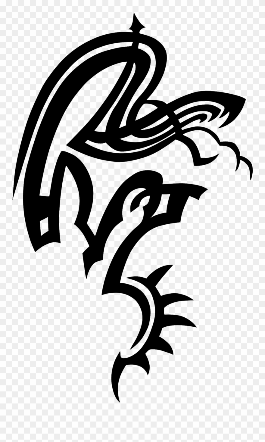 Snake Tattoo Transparent - Snake Tribal Transparent Background Clipart