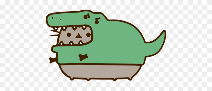 Pusheen And Costume, Pusheen And Costume - Pusheen Cat T Rex Clipart