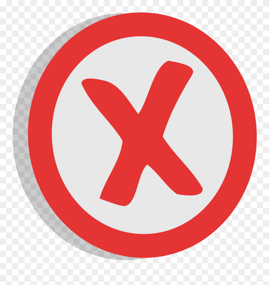 Negative, X, Unrelated, Sign, Choice, Symbol, Red, - Out Of Scope Icon Clipart