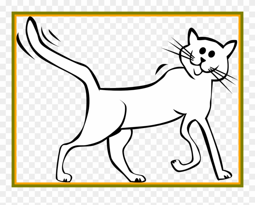 Jpg Royalty Free Stock Fascinating Collection For Cute - Cat Cartoon Image Black And White Clipart