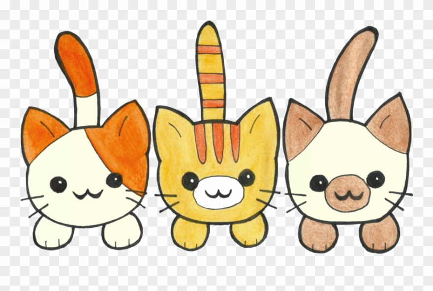 Clip Black And White Huge Freebie - Kittens Cartoon - Png Download