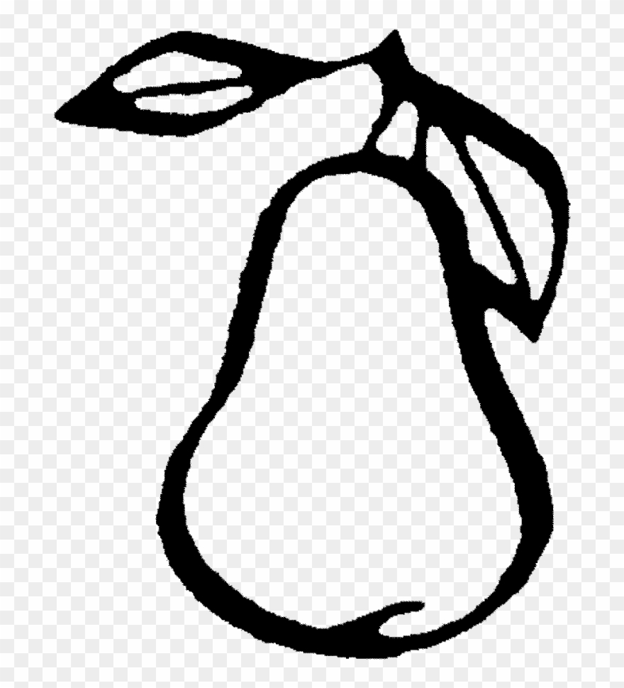 Zoom Pear Rubber Stamp - Sketch Clipart