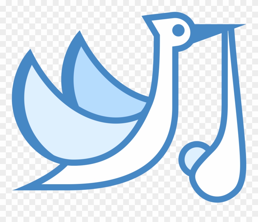 Flying Stork With Bundle Icon - Clip Art - Png Download