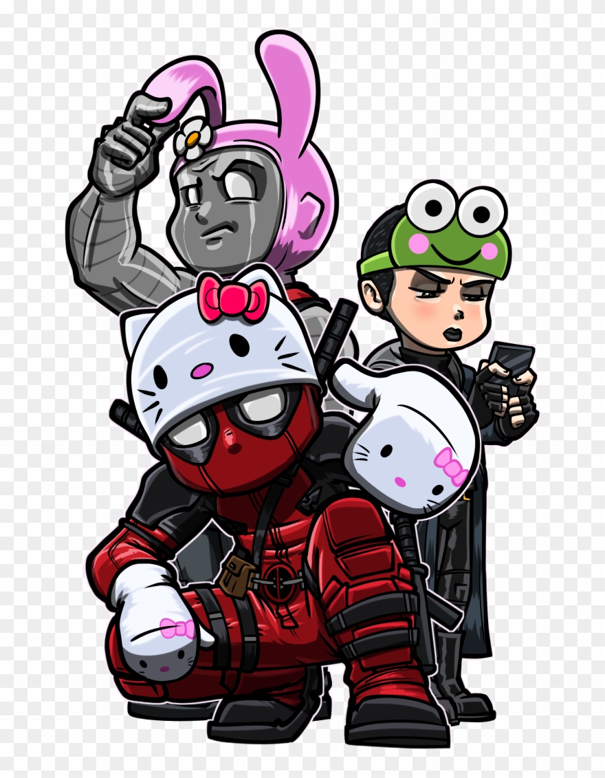 Hello Kitty As Deadpool Clipart