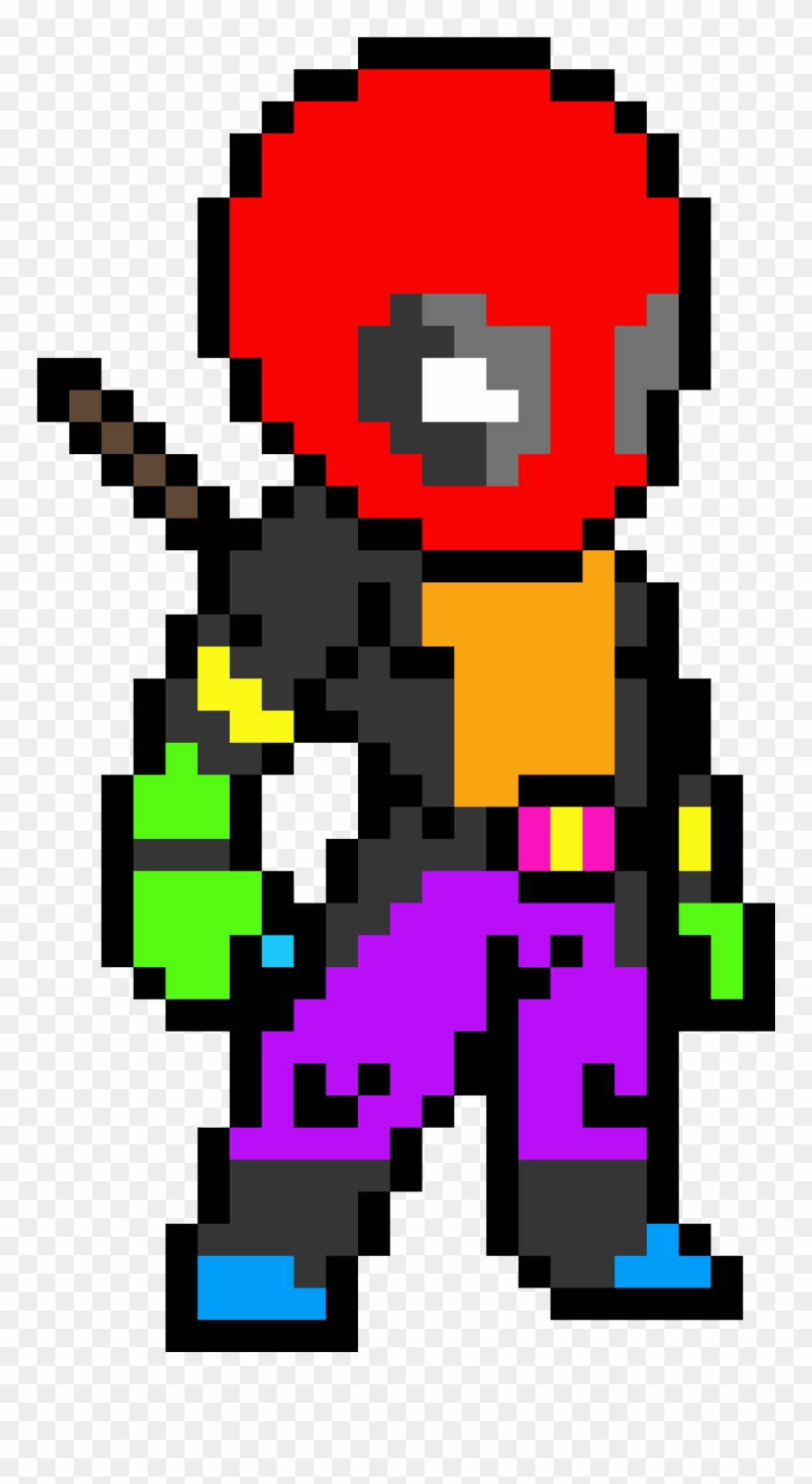 Gay Deadpool - Pixel Art Deadpool Clipart