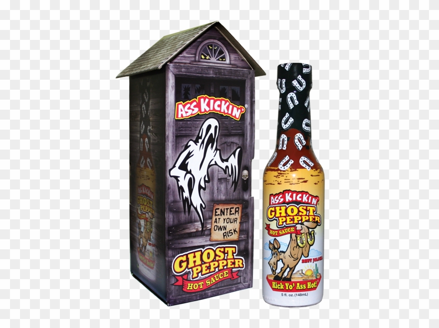 Ass Kickin' Ghost Pepper Hot Sauce With Haunted House - Ass Kickin Hot Sauce - Flavor: Ghost Pepper Clipart
