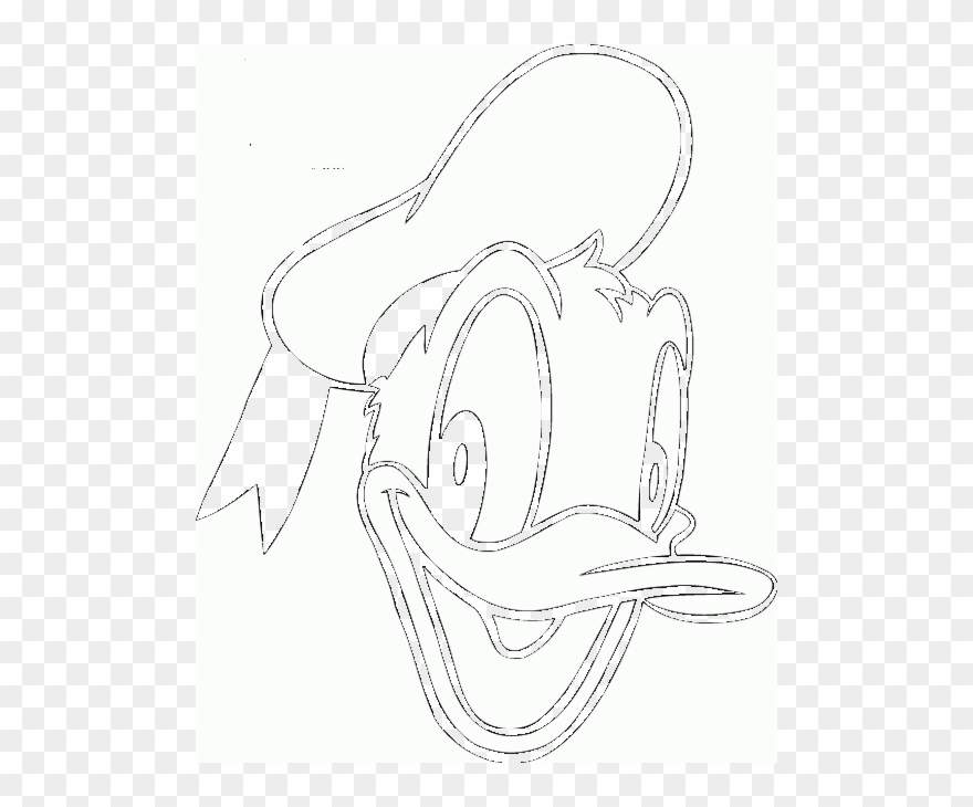 Donald Duck Ausmalbilder - Donald Duck Head Drawing Clipart