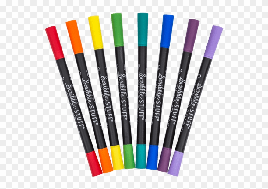 Double Drawing Pen Clip Art Royalty Free - Fudepen - Png Download