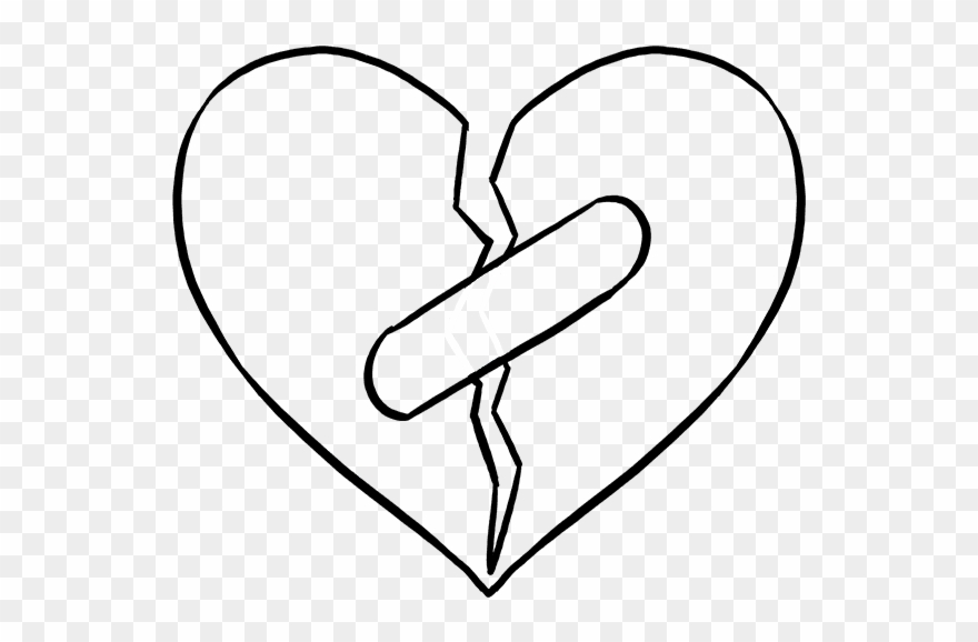 How To Draw A Broken Heart Really Easy Drawing Tutorial Clipart