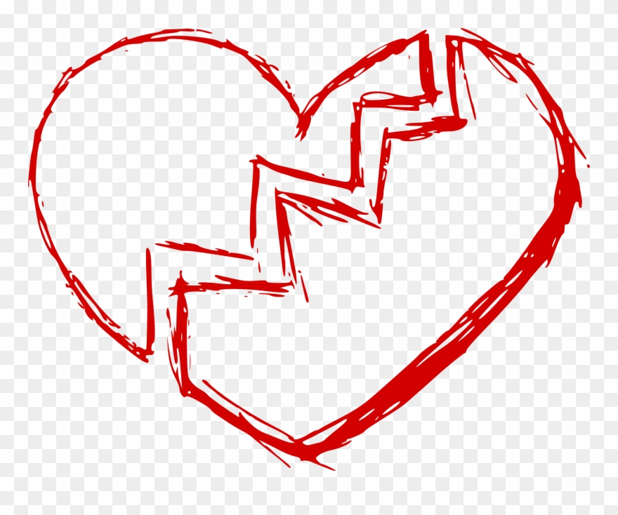 Download - Broken Heart Transparent Background Clipart