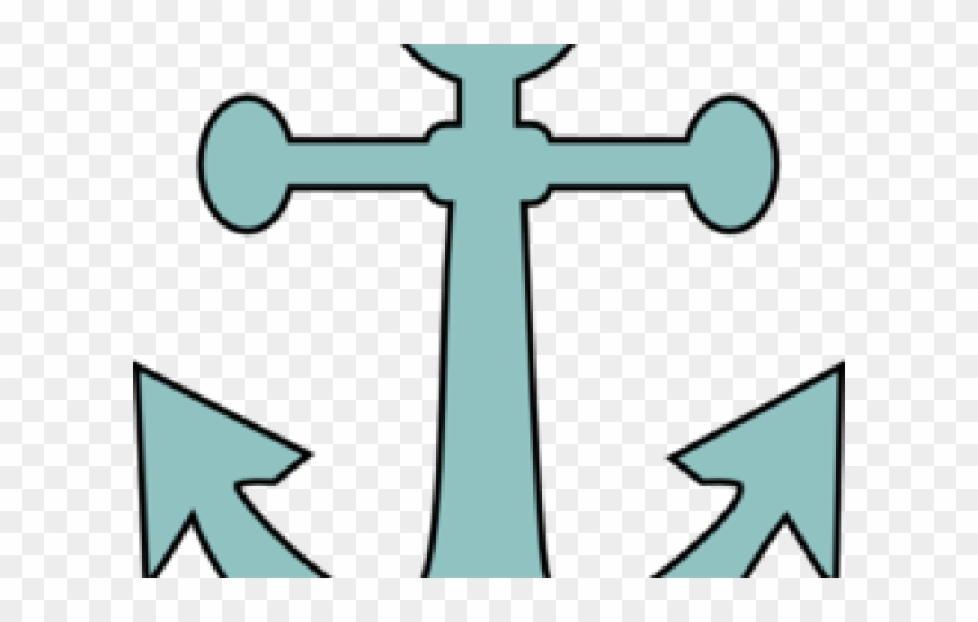 Anchor Clipart Turquoise - Template Of An Anchor - Png Download