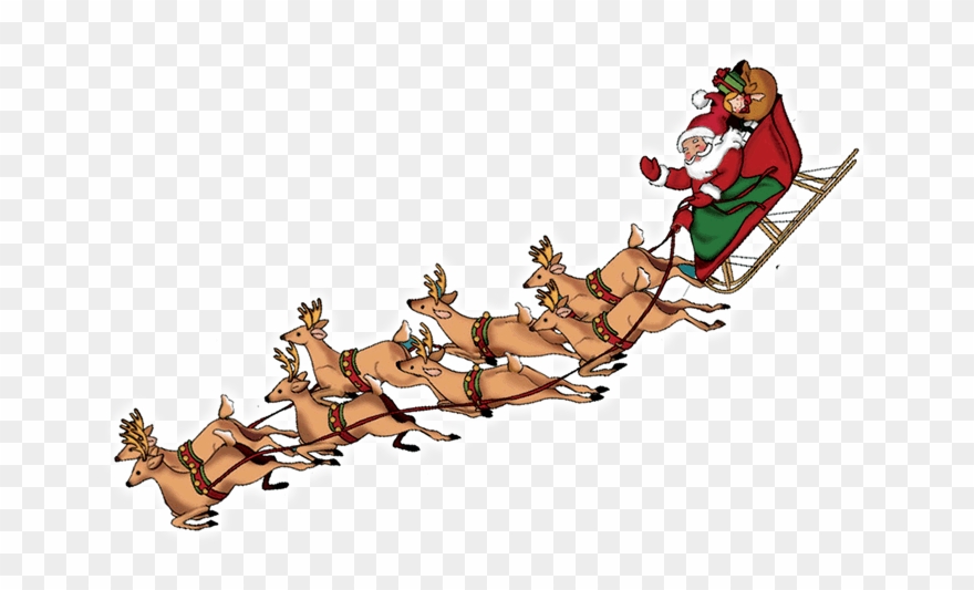 Clip Art Claus With Png Photo - Santa Sleigh Transparent Background