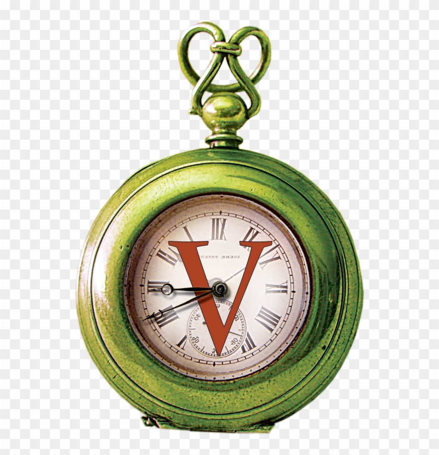 Alfabeto Reloj V - Alphabet Clipart