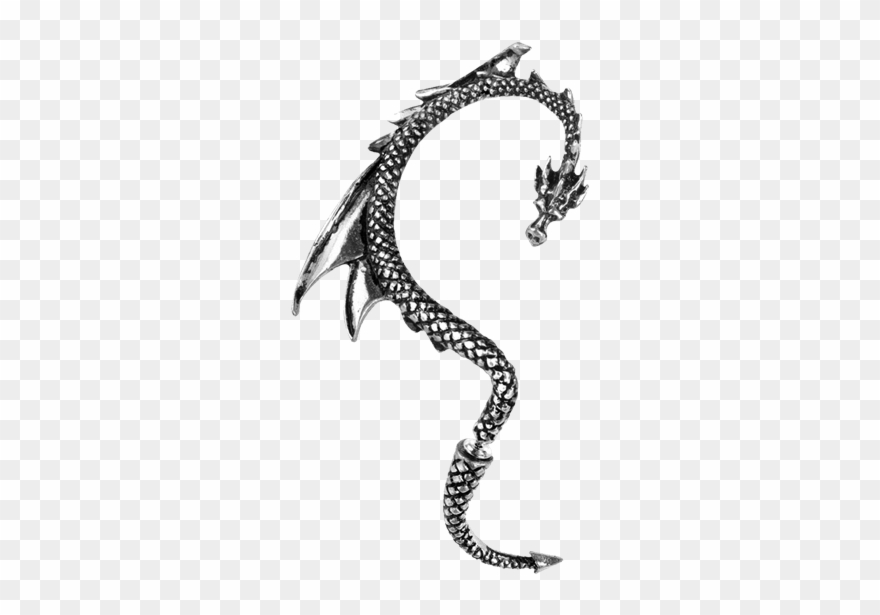 The Dragon's Lure Stud - Alchemy Gothic Dragons Lure Earring For Right Ear Clipart