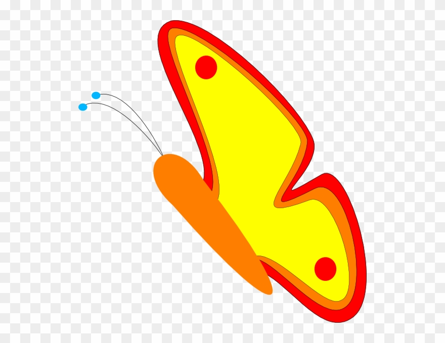Clip Art Butterfly Flying - Png Download