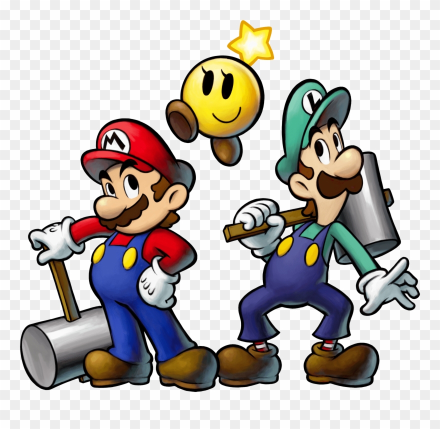 Mario Luigi And Starlow - Mario And Luigi Bowser's Inside Story Mario Clipart