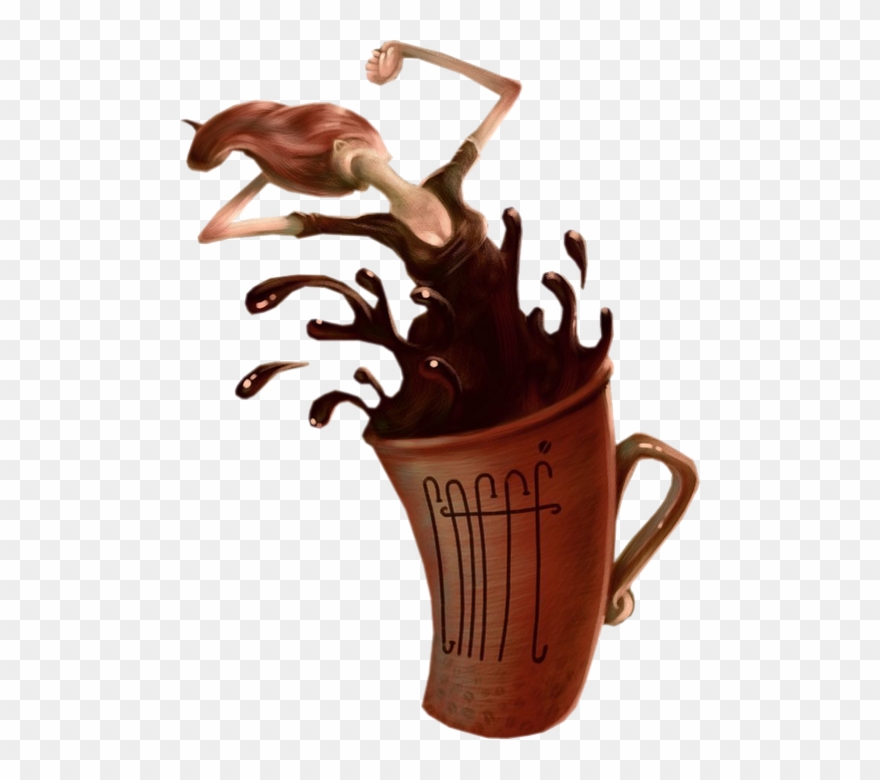 Café Et Personnage Femme - Tubes Café Clipart