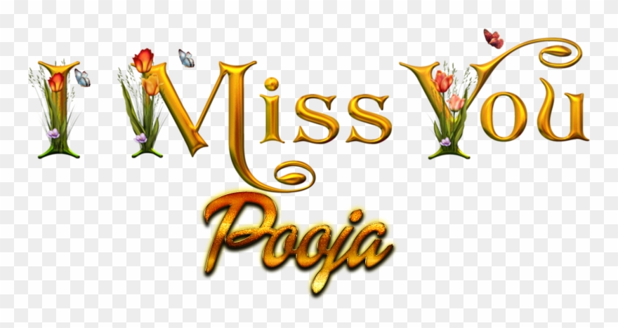 Pooja Missing You Name Png - Rahul Name Clipart