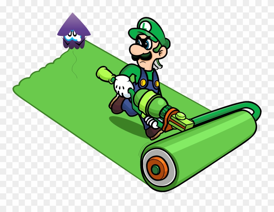 Mario Mario Luigi Green Clip Art Product - Luigi Death Stare Splatoon - Png Download