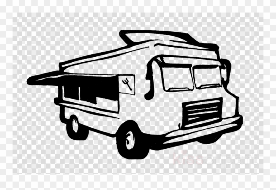 Commercial Vehicle Clipart Compact Van Car - Food Truck Transparent Background - Png Download