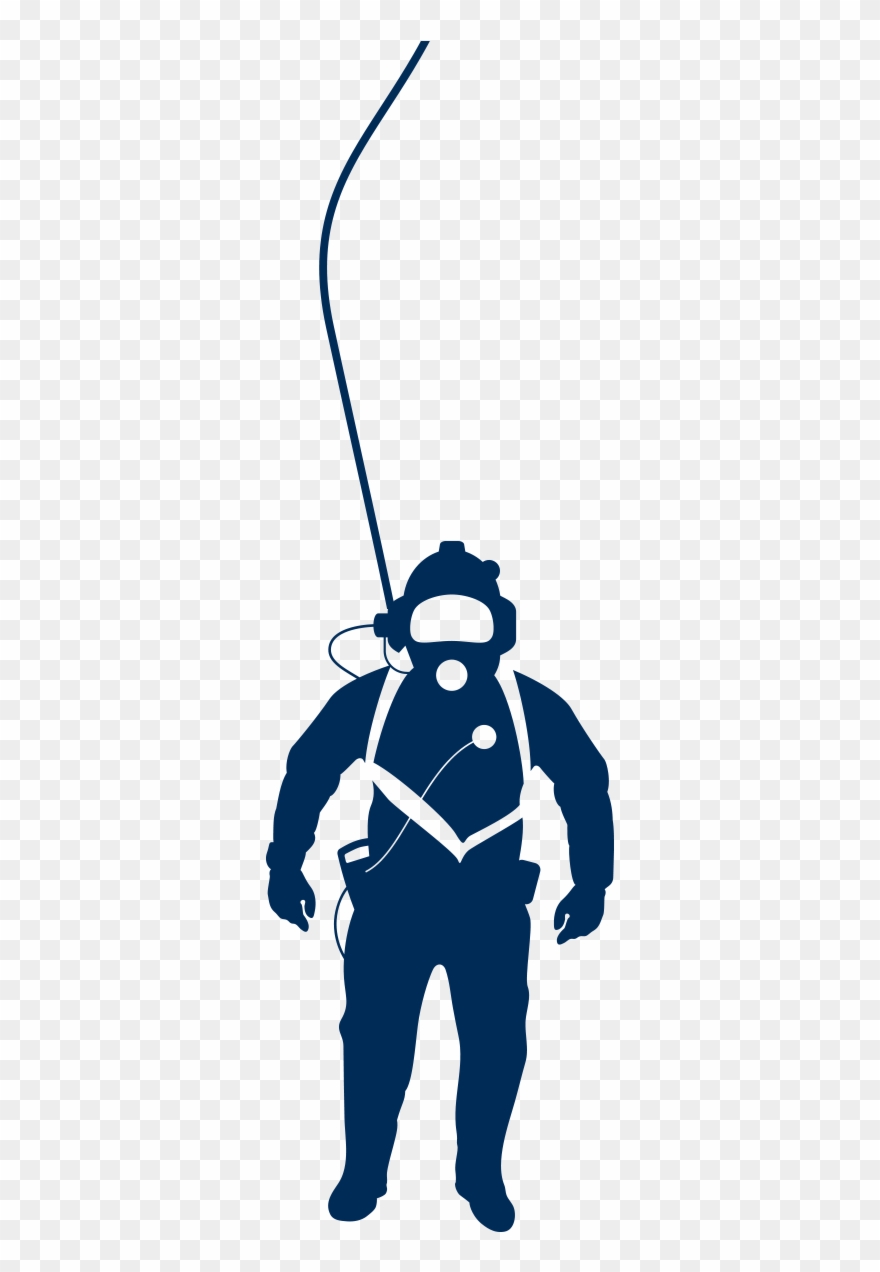 Image Freeuse Diving Blue Abyss - Deep Sea Diver Silhouette Clipart