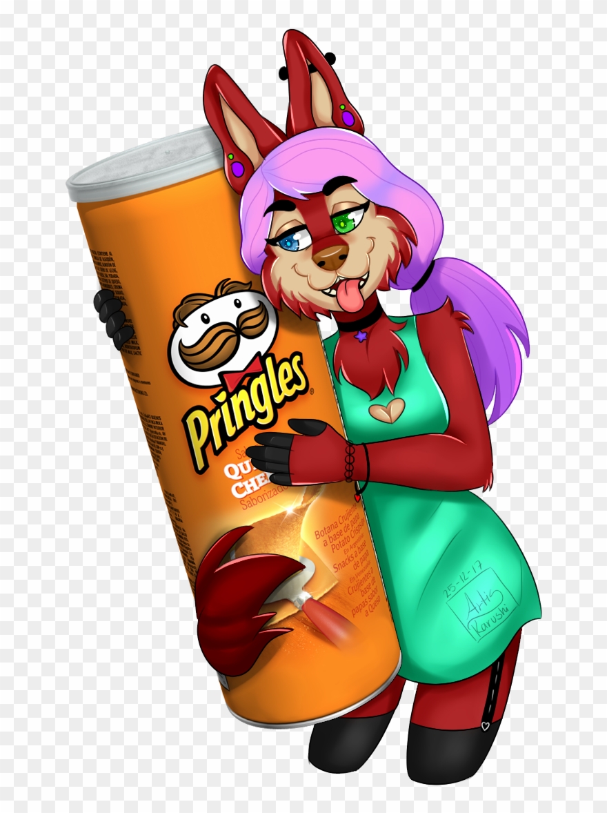 I Love Pringles - Pringles Cheddar Cheese Potato Crisps - 2.5 Oz. Canister Clipart