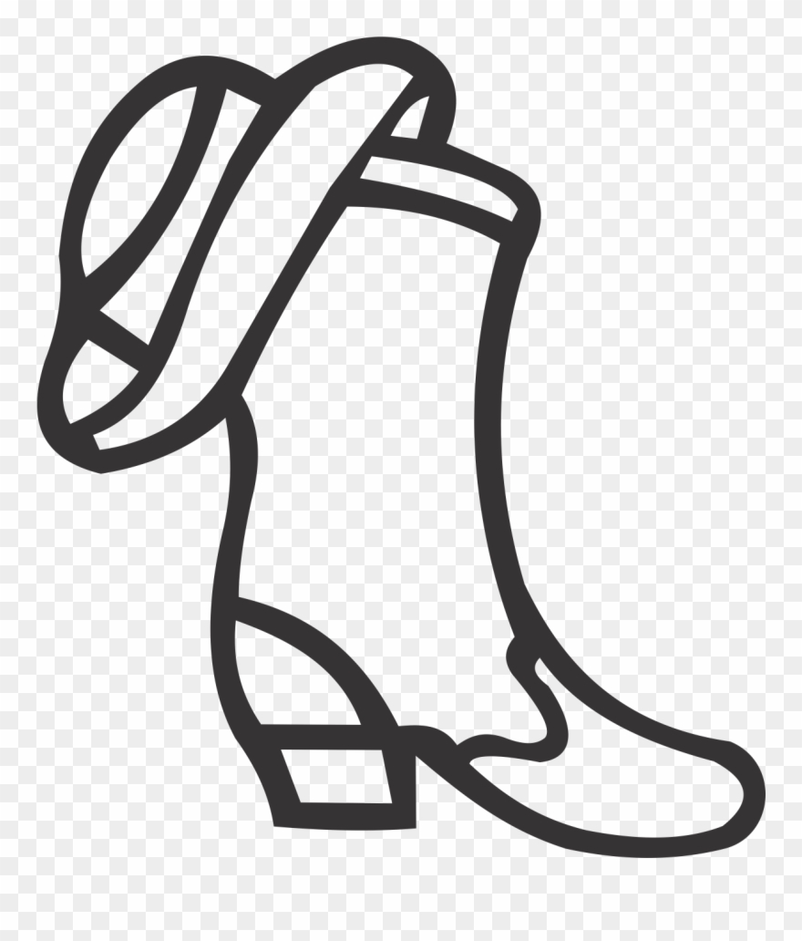 Boot With Hat - Drill Team Clip Art - Png Download