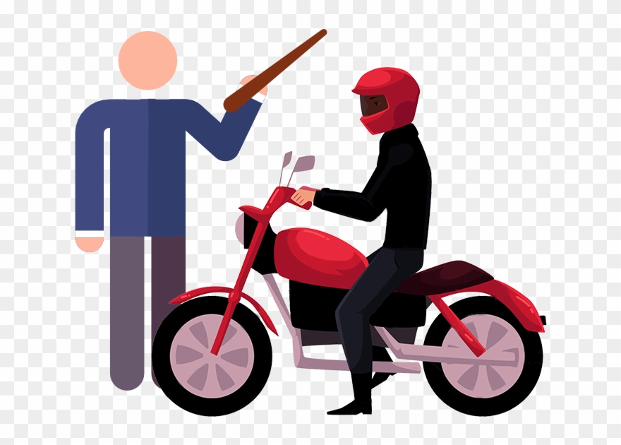 Motorcycles Can Be Intimidating, But With Personalized - Motorcycle Driver Vector Clipart