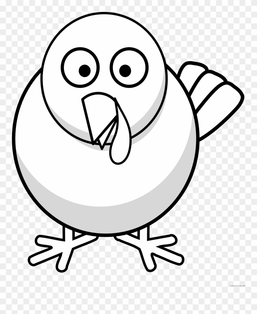 Christmas Bird Clipart - Turkey Head Coloring Page - Png Download