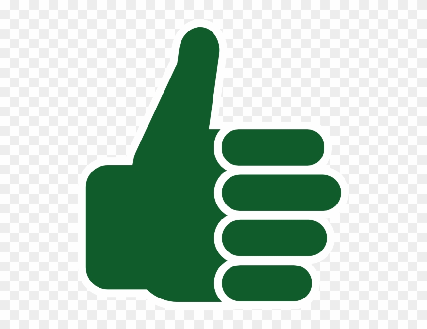 Green Thumbup Clip Art At Clker - Green Thumbs Up Png Transparent Png