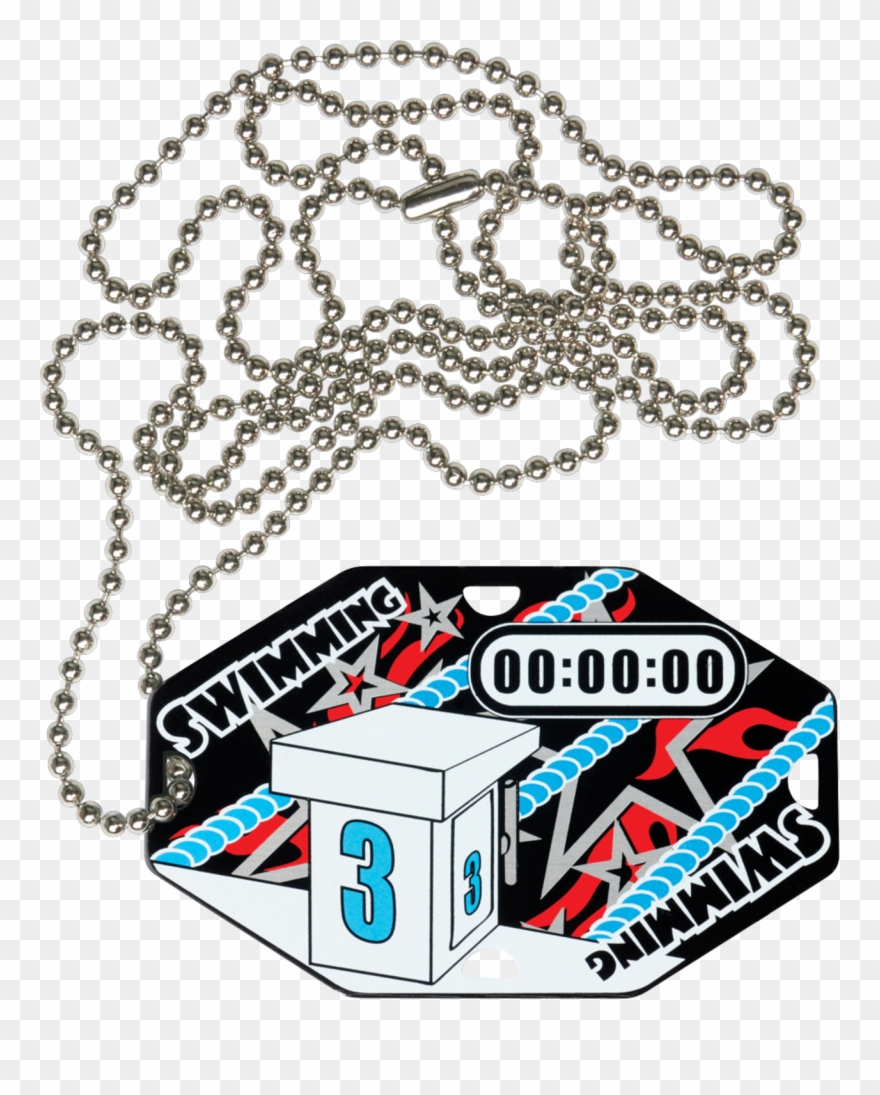 2 1/2" X 1 1/2" Swimming Dog Tag - Dan + Shay D+s Dog Tag Necklace Clipart