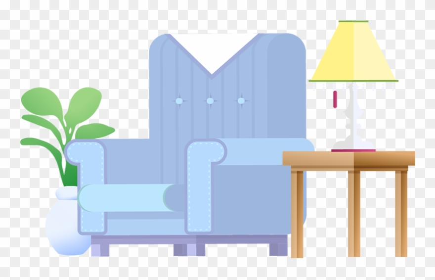 Zesty Maids Clean Living Room Illustration - Chair Clipart