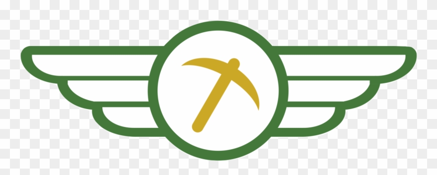 Miners In Flight - Ethiopian Flag Symbol Black And White Clipart