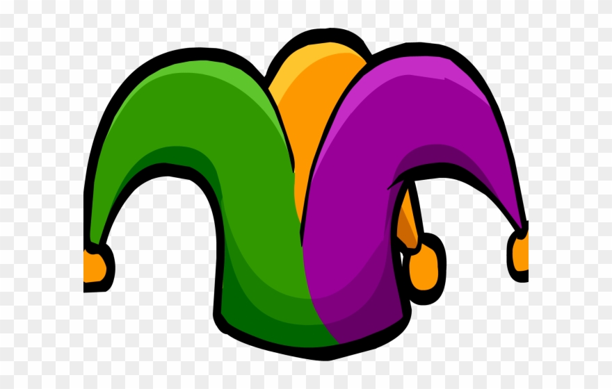 Jester Clipart Hat Day - Mardi Gras Jester Hat Clip Art - Png Download