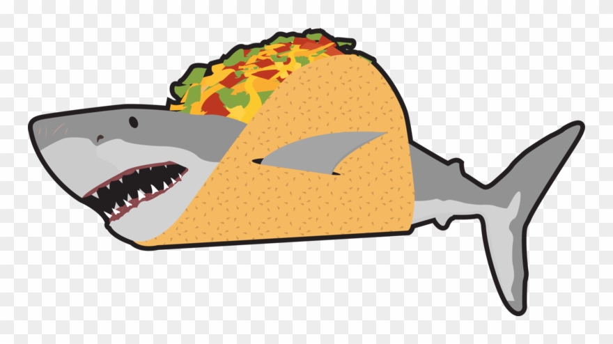 Shark A - Shark Eating A Taco Clipart