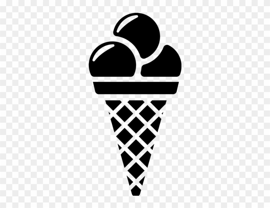 Ice Cream Cone Rubber Stamp - Butter And Cream Decatur Clipart