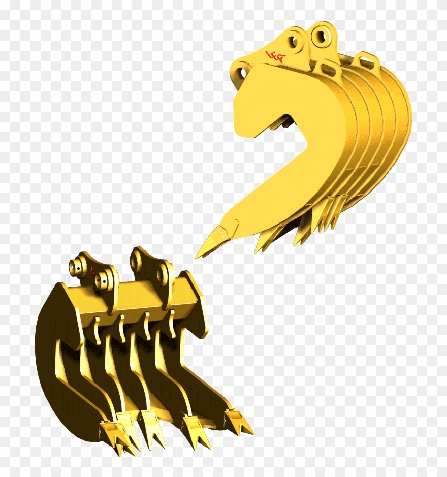 Lea Multi-ripper Slab Bucket - Excavator Clipart