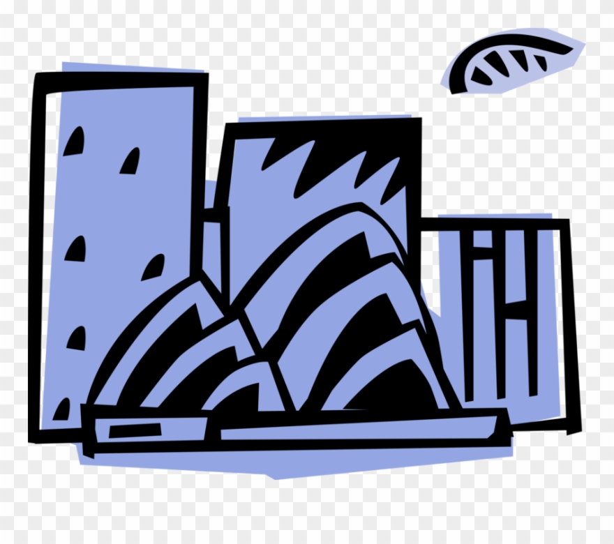 Vector Illustration Of Sydney Opera House Multi-venue Clipart