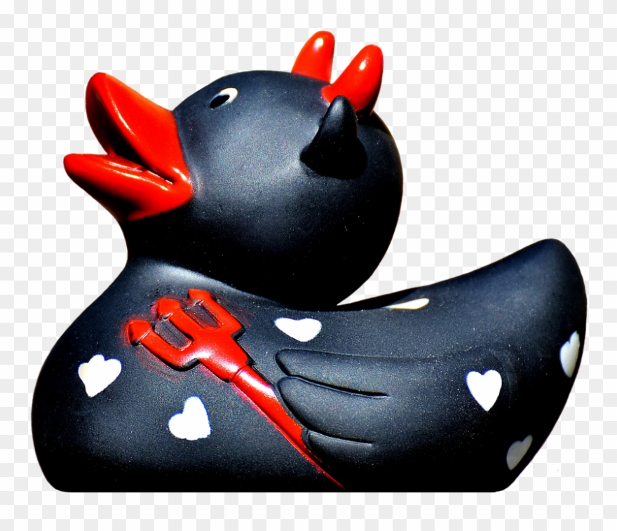 Quietscheente, Devil, Duck, Rubber, Cute - Duck Clipart