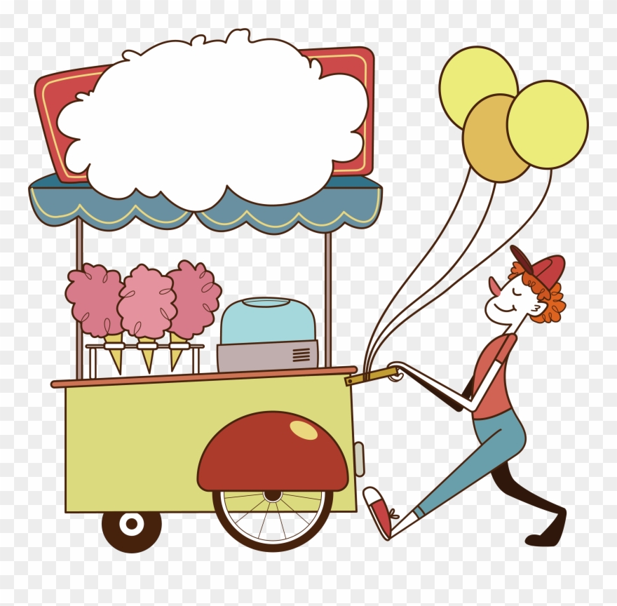 Candy Sweetness Clip Art - Vendedor Ambulante Dibujo - Png Download
