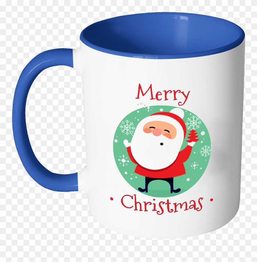 Santa Merry Christmas Ceramic Mug 11 Oz With Color Clipart