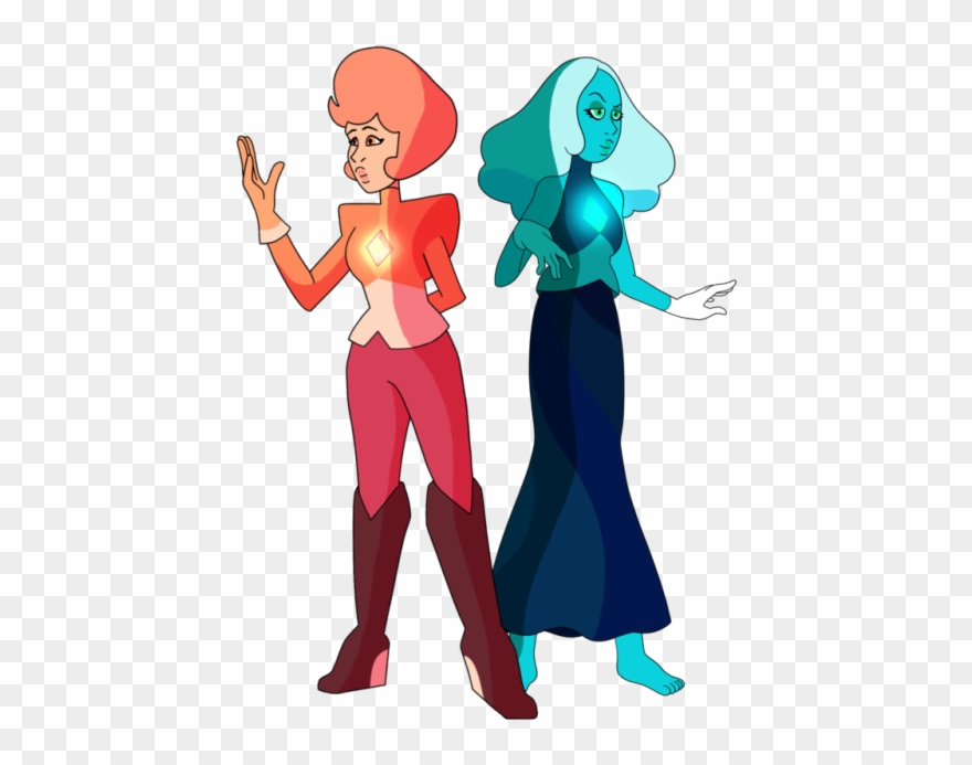 Tangerine Diamond And Turquoise Diamond - Cartoon Clipart