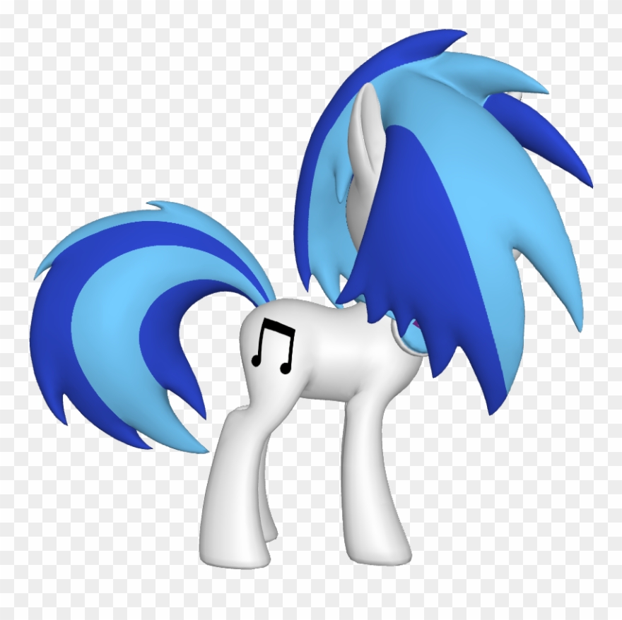 3d, Background Pony, Dj Pon-3, Female, Hair Over Eyes, - Illustration Clipart