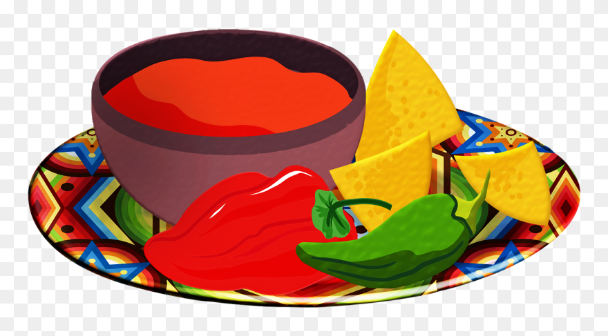 Salsa, Chips, Tomatoes, Red Chili, Tortilla Chips - Salsa Clipart